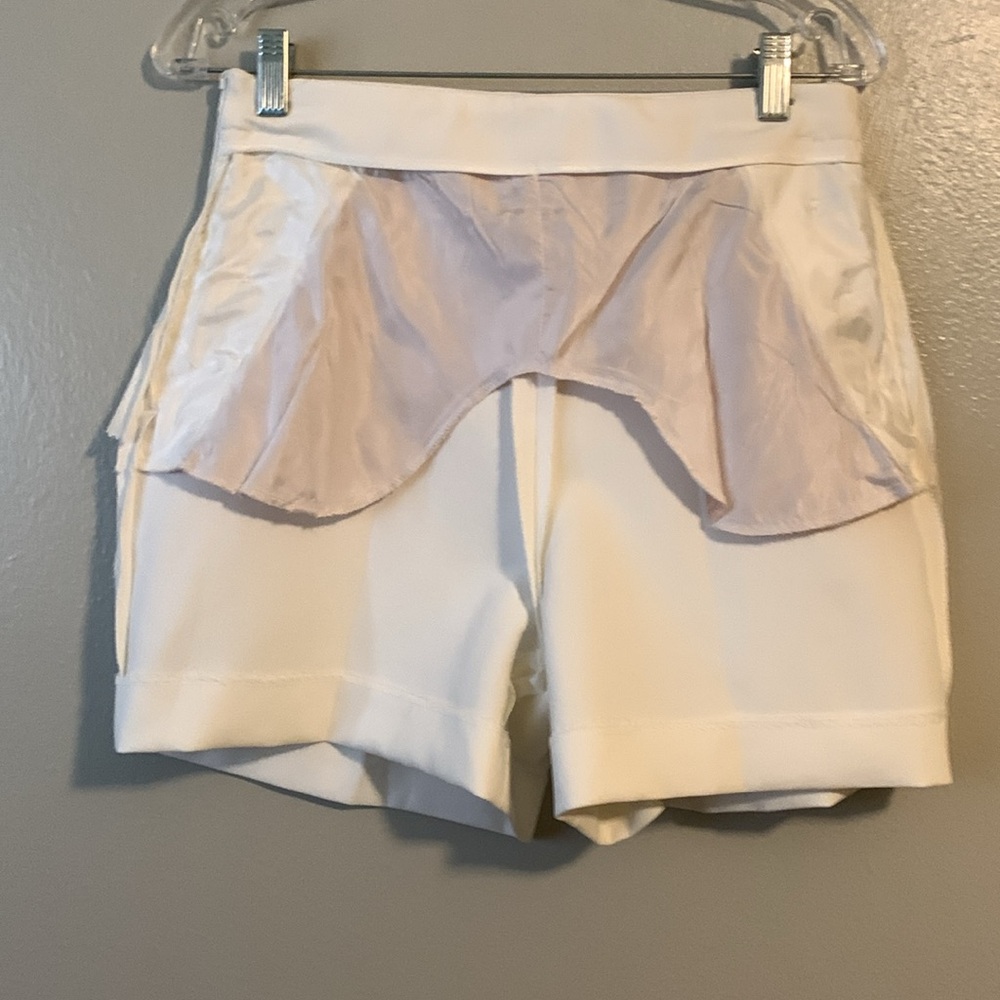 Zara Women’s White Shorts with Gold Buttons Size NWT - Picture 10 of 12